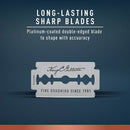 King C. Gillette Men's Double Edge Safety Razor + 5 Refill Blades - Imperfect Box
