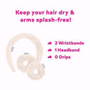 MakeUp Eraser Wifey Head Band/Wrist Guard/Wipe 3ct - New