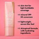e.l.f. Halo Glow Skin Tint Foundation Mineral SPF 50 8 Medium Neutral 1 fl oz - Imperfect Box