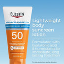 Eucerin Advanced Hydration Sunscreen Lotion SPF 50 5 fl oz - Imperfect Container