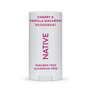 Native Solid Deodorant for Women; Men Cherry; Vanilla Macaron Aluminum-Free 2.65oz - Imperfect Container