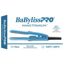 BaBylissPRO Nano Titanium Mini Flat Iron & Pouch Blue - New