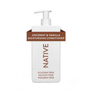 Native Coconut & Vanilla Moisturizing Vegan Conditioner 16.5 fl oz - Imperfect Container