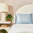 Kitsch Queen Size Satin Standard Pillowcase Thread Count Blue - Imperfect Box
