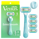 Venus Extra Smooth Value Pack Women's Razor + 5 Razor Blade Refills - Imperfect Box