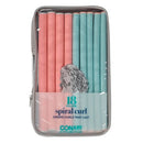 Conair Heatless Spiral Curl Rollers Coral & Teal 18pcs - New