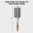Conair Ceramic Wood Vented Boar Bristle Round Hair Brush Large Barrel All Hair - Imperfect Box
