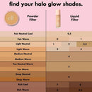 e.l.f. Halo Glow Powder Filter Foundation Medium Warm 0.35oz - Imperfect Box
