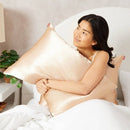 Kitsch Queen Size Satin Standard Pillowcase Thread Count Champagne - New