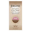 Jergens Glow Face Moisturizer Self Tanner Daily Sunscreen SPF 20 2 fl oz - Imperfect Box