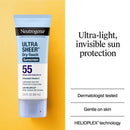 Neutrogena Ultra Sheer Dry Touch Sunscreen Lotion SPF 55 3oz - Imperfect Container