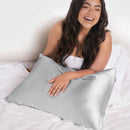 Kitsch Queen Size Satin Standard Pillowcase Thread Count Silver - Imperfect Box
