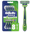 Gillette Sensor3 Sensitive Men's Disposable Razors 8ct - Imperfect Box