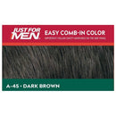 Just For Men Easy CombIn Color Gray Hair Coloring Dark Brown A45 3pk - New