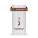 Native Solid Deodorant for Women & Men Coconut & Vanilla 2.65oz - Imperfect Container