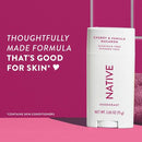 Native Solid Deodorant for Women; Men Cherry; Vanilla Macaron Aluminum-Free 2.65oz - Imperfect Container