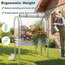 Galvanized Raised Garden Bed with Legs and Greenhouse Cover for Vegetable Flower