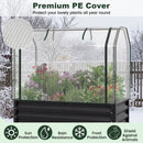 Galvanized Raised Garden Bed with Legs and Greenhouse Cover for Vegetable Flower