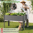 Galvanized Raised Garden Bed with Legs 46" x 24" x 31" Metal Elevated Planter Box