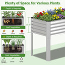 Galvanized Raised Garden Bed with Legs 46" x 24" x 31" Metal Elevated Planter Box