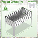 Galvanized Raised Garden Bed with Legs 46" x 24" x 31" Metal Elevated Planter Box
