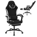 Gaming Chair Height Adjustable Computer Chair with Headrest Footrest & 360° Swivel Seat-Black