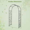 Garden Arch 87 Inches Tall Heavy Duty Metal Arbor Trellis Archway for Climbing Plants