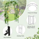 Garden Arch Arbor Trellis Patio Plant Stand Rack Archway-Black