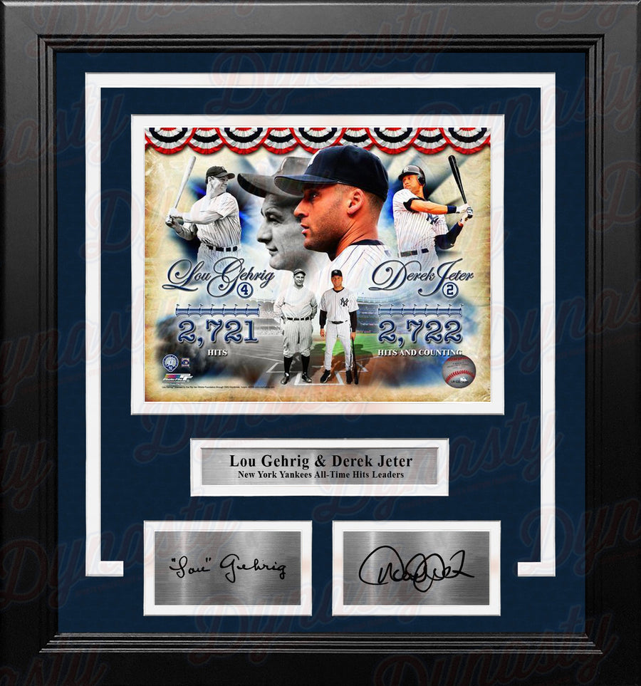 Lou Gehrig & Derek Jeter New York Yankees Hit Leaders 8