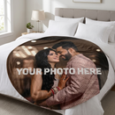 Personalized Round Photo Blanket - Upload Your Own Photo - Custom Round Blanket in 47 or 60 Inch Diameter - Photo Gift for Any Occasion