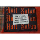 GetBullish Hail Satan Sarcastic Atheist Canvas Zipper Pouch 9.5" x 7" | Cosmetics Bag or Pencil Case