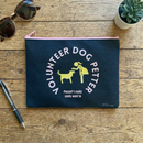 GetBullish Volunteer Dog Petter Canvas Zipper Pouch 9.5" x 7" | Cosmetics Bag or Pencil Case