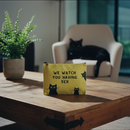 GetBullish We Watch You Having Sex Cats Canvas Zipper Pouch 9.5" x 7" | Cosmetics Bag or Pencil Case
