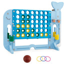 Giant 4-to-Score Game Set Jumbo Connect Four Game with Ring-toss