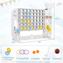 Giant 4-in-a-Row Game Set with Ring Toss and Basketball