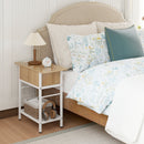 End Table with Charging Station USB Ports Outlets and Flip Top