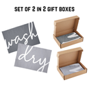 Set of 2 Wash Dry Boxed Tea Towels | Flour Sack Cotton | Gift for Her Gift for Him