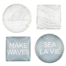 Gift Boxed Magnet Set | Make Waves Glass Magnet Set of 4 | Sea Inspired Art Design