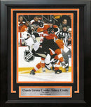 Claude Giroux Hits Sidney Crosby Philadelphia Flyers 2012 NHL Hockey Playoffs Framed Photo