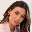 Glitter Square Cushion Cut Stud Earring Set in 2 Sizes - "Mom and Me" Gift Set