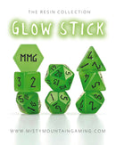 Glow Stick Resin Dice Set