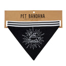 Got Treats Black Pet Bandana | 9" W x 6" H