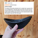 Gothic Cast Iron Oval Bowl | Black Versatile Serving Bowl | 6.5" x 3" x 2.75"