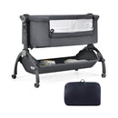 3-in-1 Baby Bassinet with Double-Lock Design and Adjustable Heights-Gray