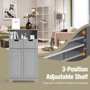 Bathroom Wooden Side Cabinet with 2 Drawers and 2 Doors
