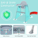4-in-1 Convertible Baby High Chair with Removable Double Tray-Gray