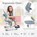 Height Adjustable Kids Study Desk and Chair Set