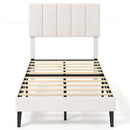 Upholstered Platform Bed with Adjustable Headboard - Twin