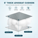 Indoor Outdoor Tufted Bench Cushion with Soft PP Cotton