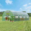 20 x 10 x 6.6 Feet Greenhouse with Windows and Doors for Outdoor-Green